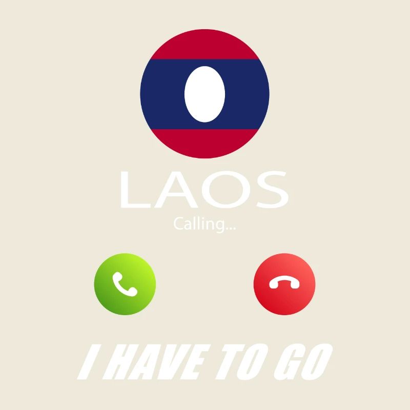 Laos ruft an Lusiger Flaggen Spruch