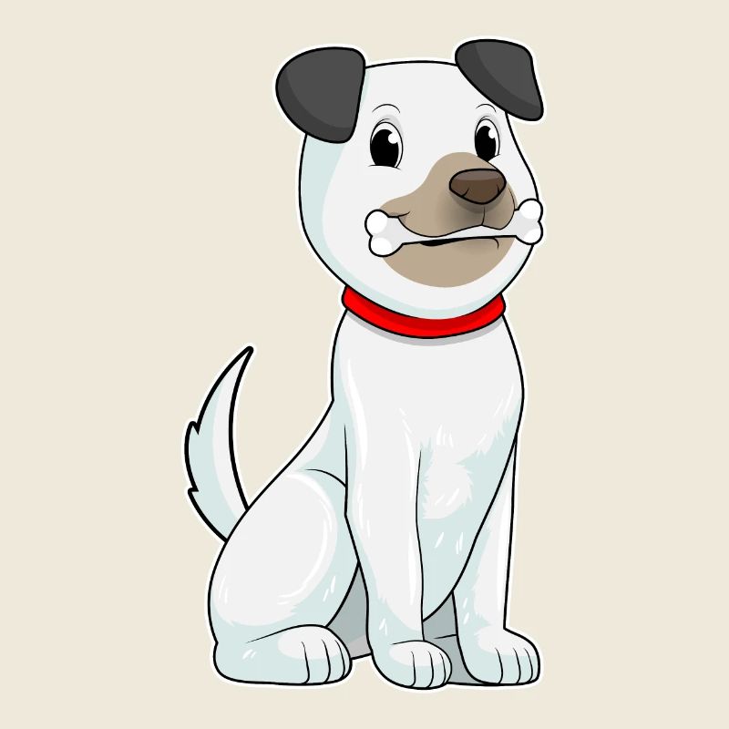 Dog with bones