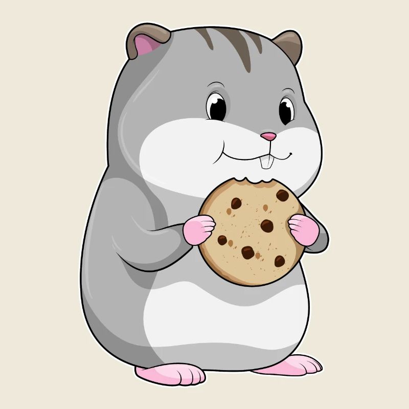 Hamster avec biscuit