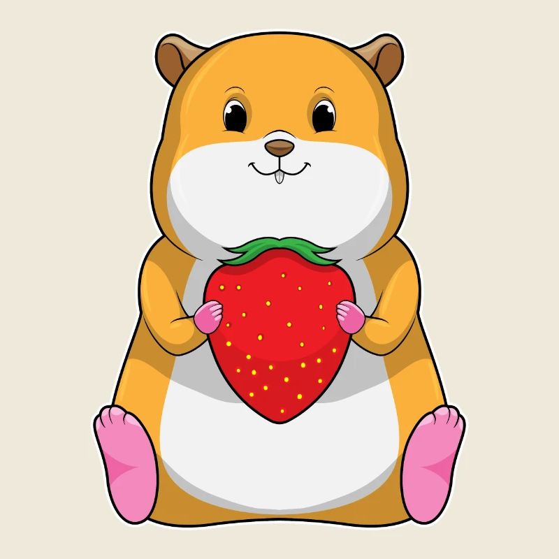 Hamster à la fraise