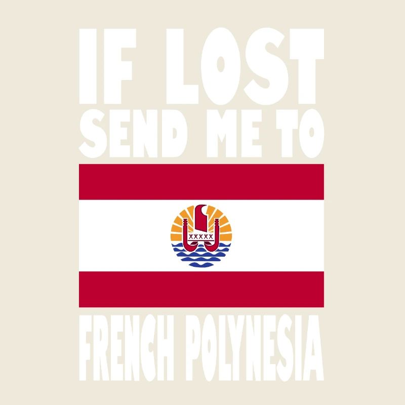 Französisch Polynesien Flagge Spruch