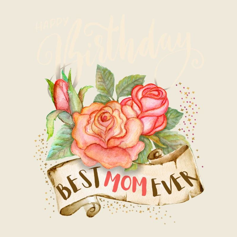 Happy-Birthday, Geburtstag Mama-Mom, Mutti-Mutter