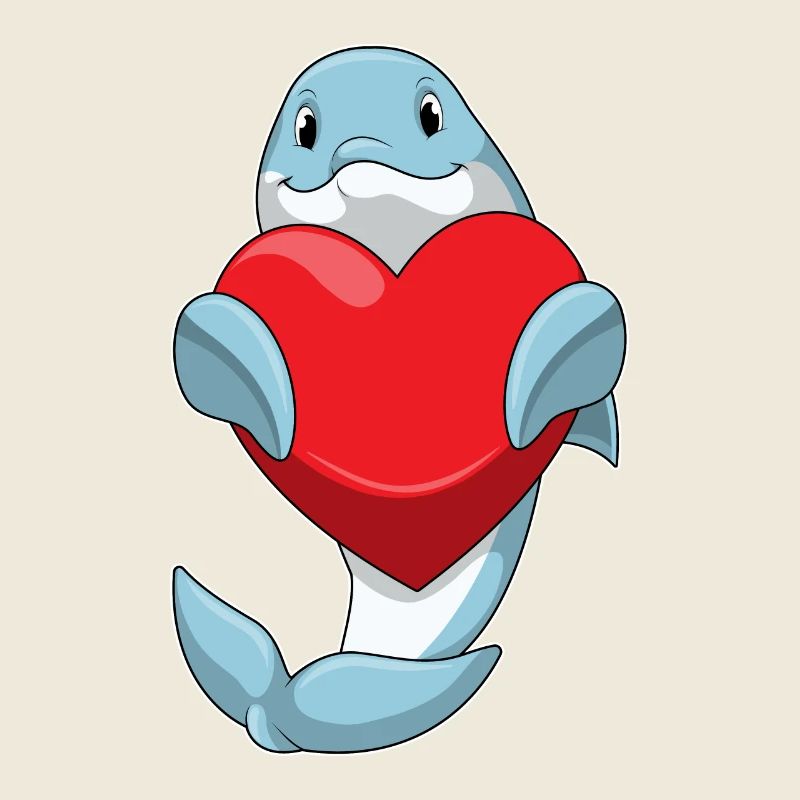 Dolphin with heart