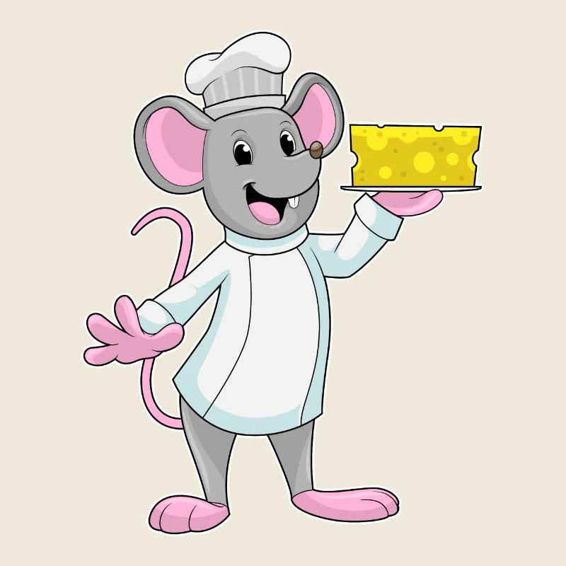 La souris comme cuisinier au fromage