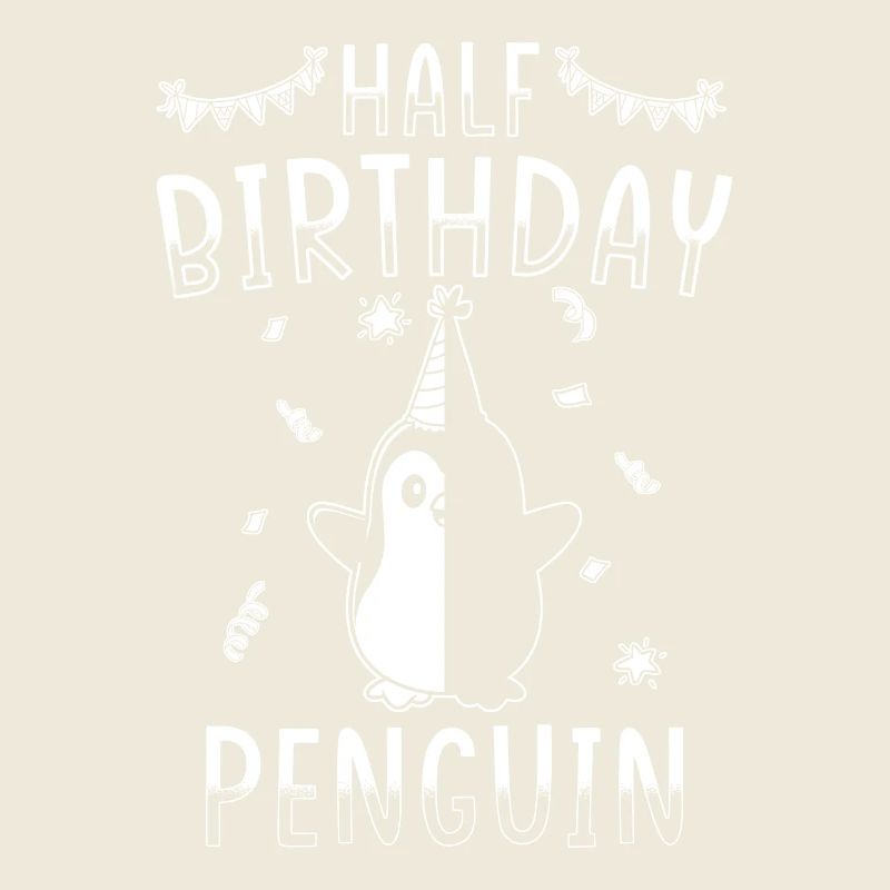 Demi-année 6 mois Anniversaire Pingouin