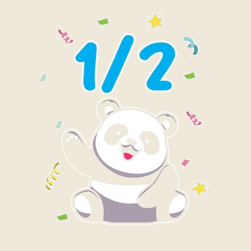 Half year 6 months birthday Panda