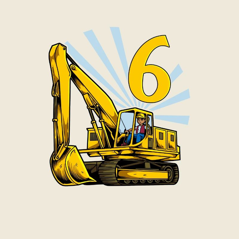 Ich bin 6 - Bagger Geburtstag 6 Jahre