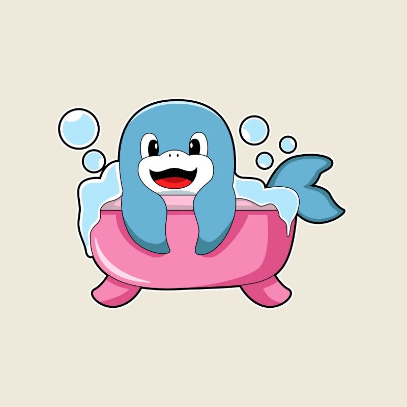 Delfin in Badewanne