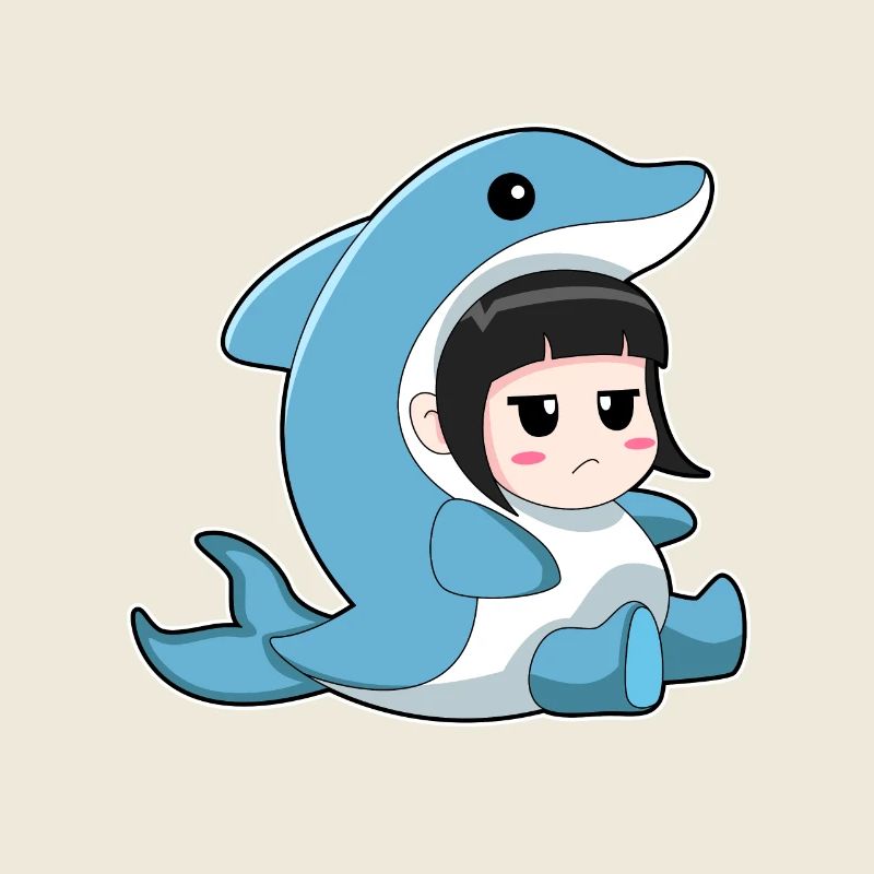 Child with dolphin costume