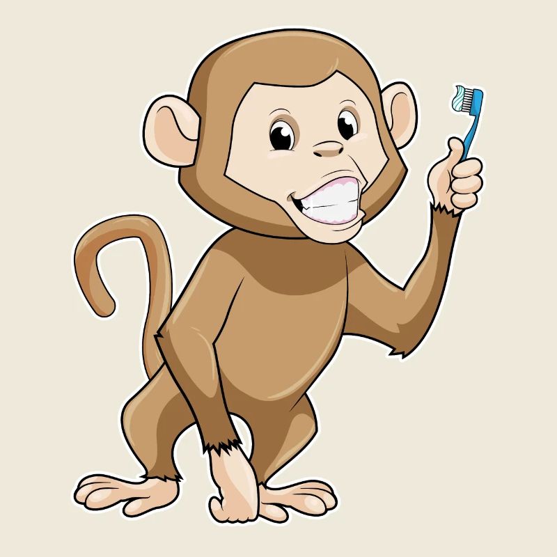 Brosse à dents singe