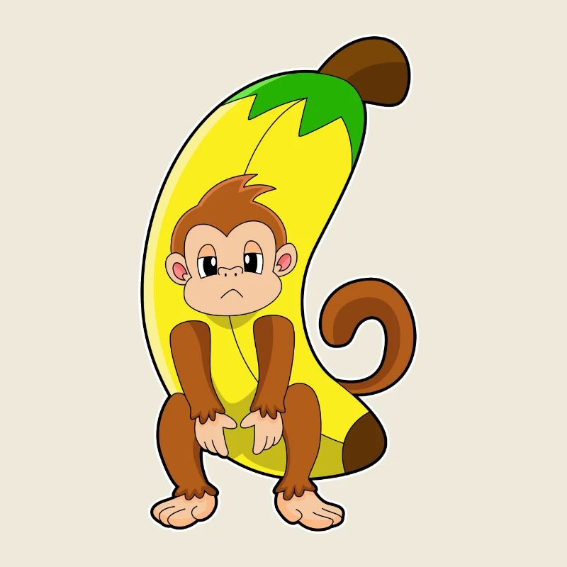 Singe à la banane