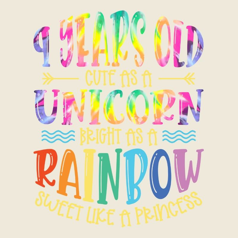 9 ans mignon comme une licorne Brillant comme un