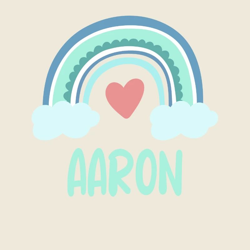 Aaron Name Regenbogen Baby