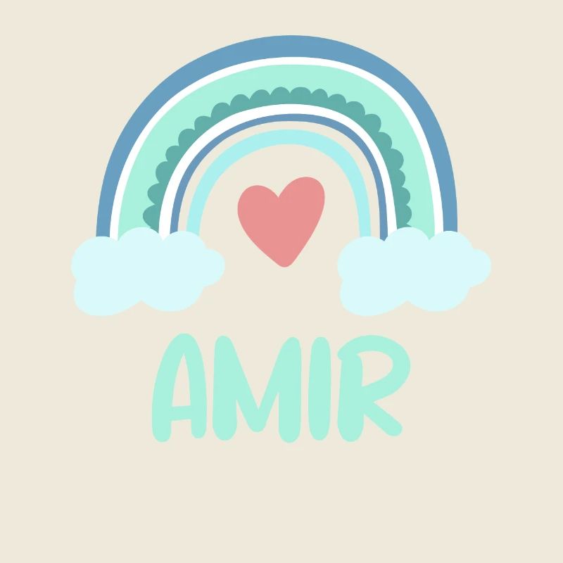 Amir Name Rainbow Baby