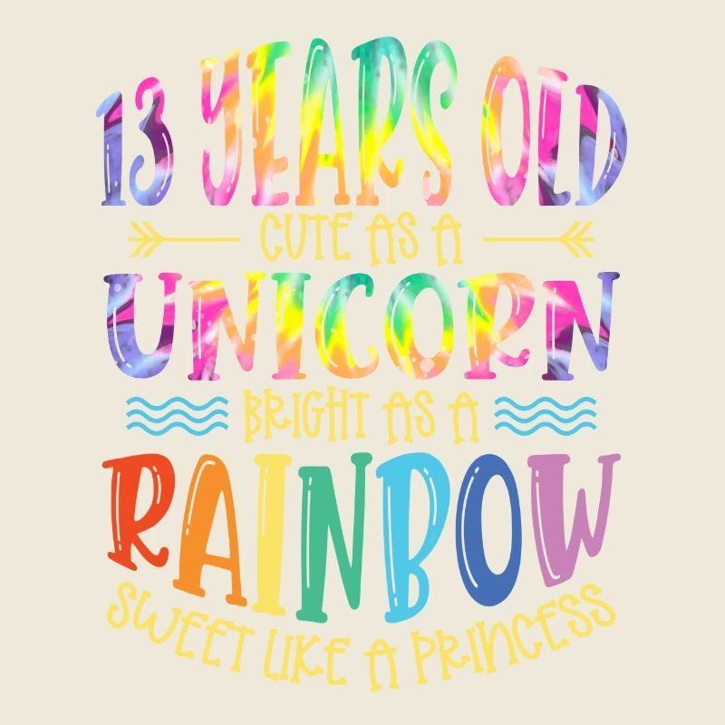 13 ans Mignon comme une licorne brillant comme