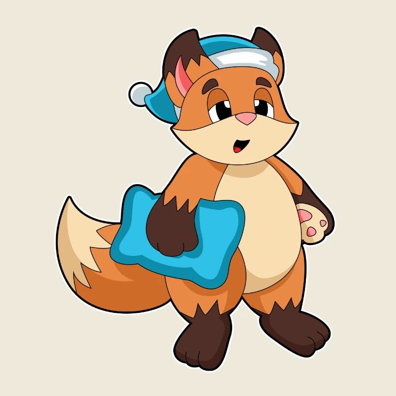 Fuchs mit Schlafmütze