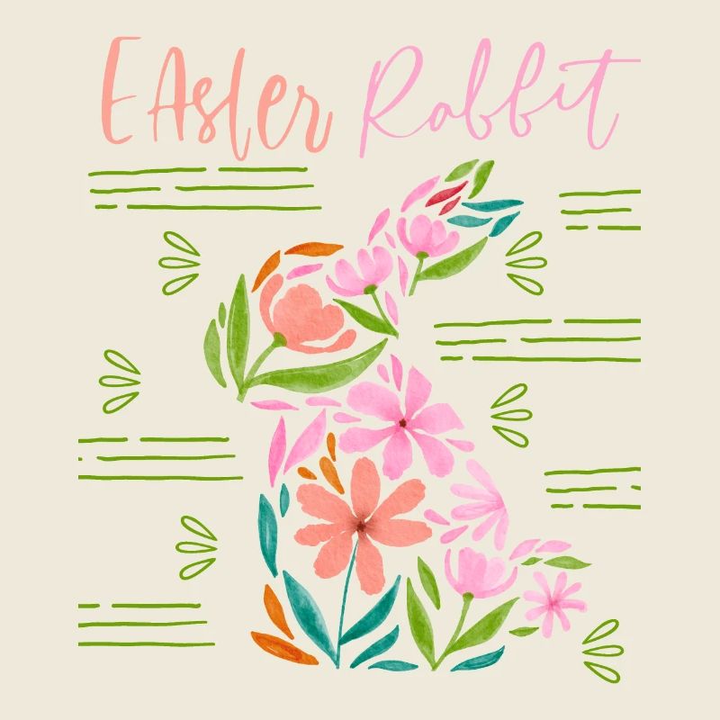 Easter , Floral Pattern, Easter Typography