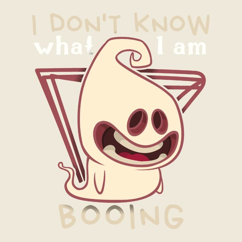 Funny ghost, boo-terror saying Halloween