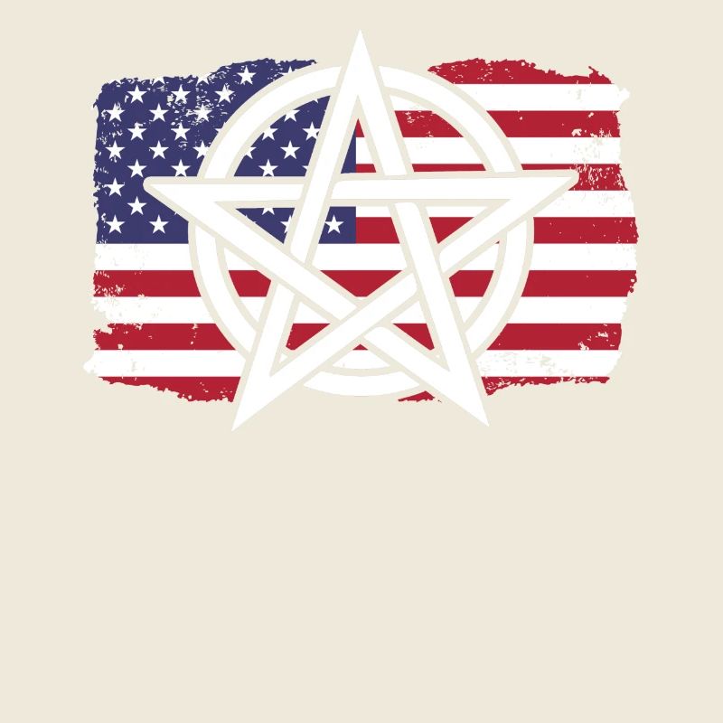 Drapeau américain Sorcellerie Wizardry Pentagram