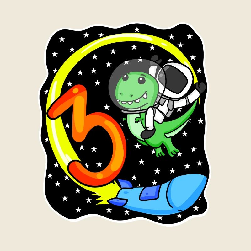 Jeune astronaute dinosaure de 3 ans