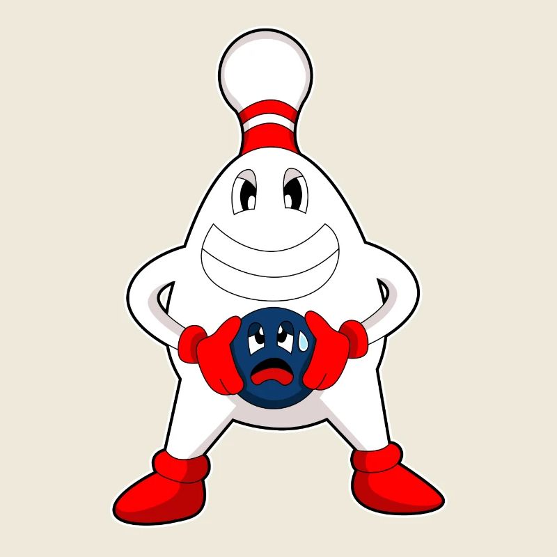 Quille à boule de bowling