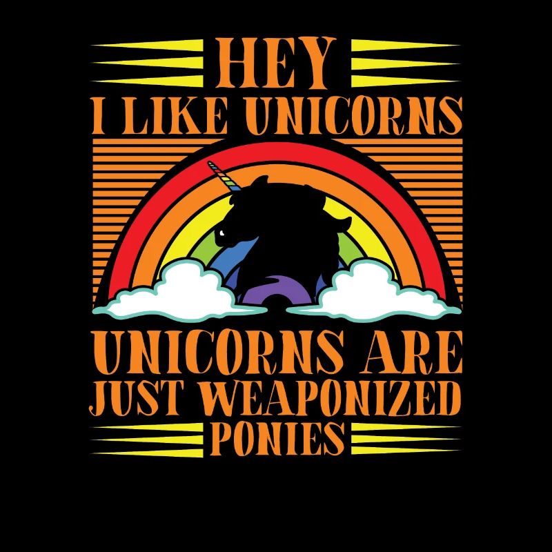 Einhörner sind bewaffnette Ponys Unicorn