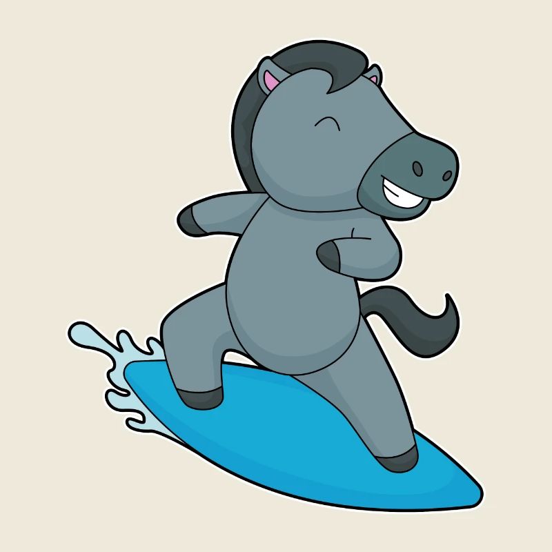 Pferd Surfer Wassersport