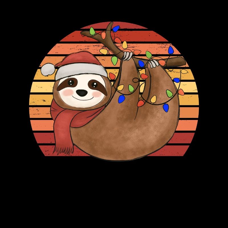 Sloth String Lights Noël Pyjamas Noël