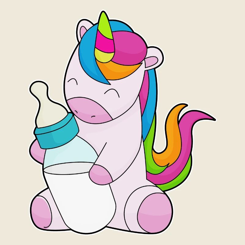 Einhorn Milchflasche