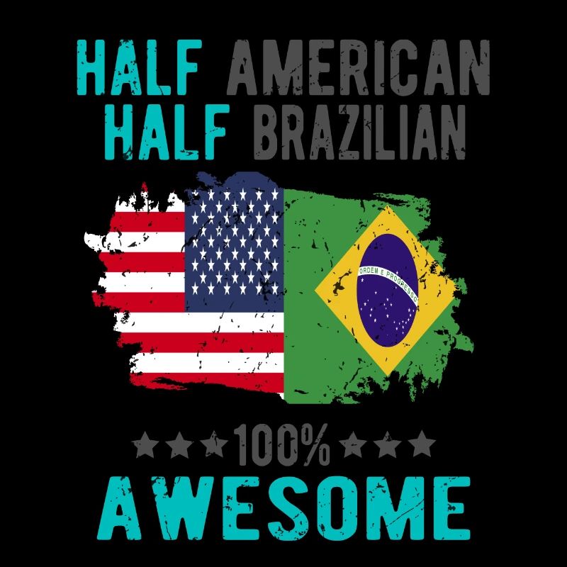 Half American, half Brazilian