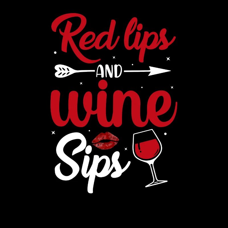 Red lips and wine