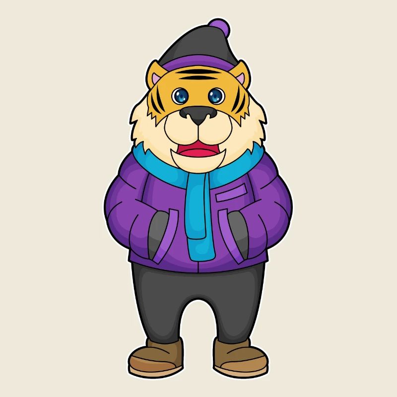 Bonnet écharpe tigre