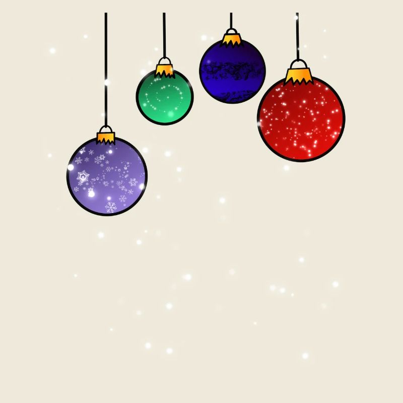 Christbaumkugeln mit Schneeflocken