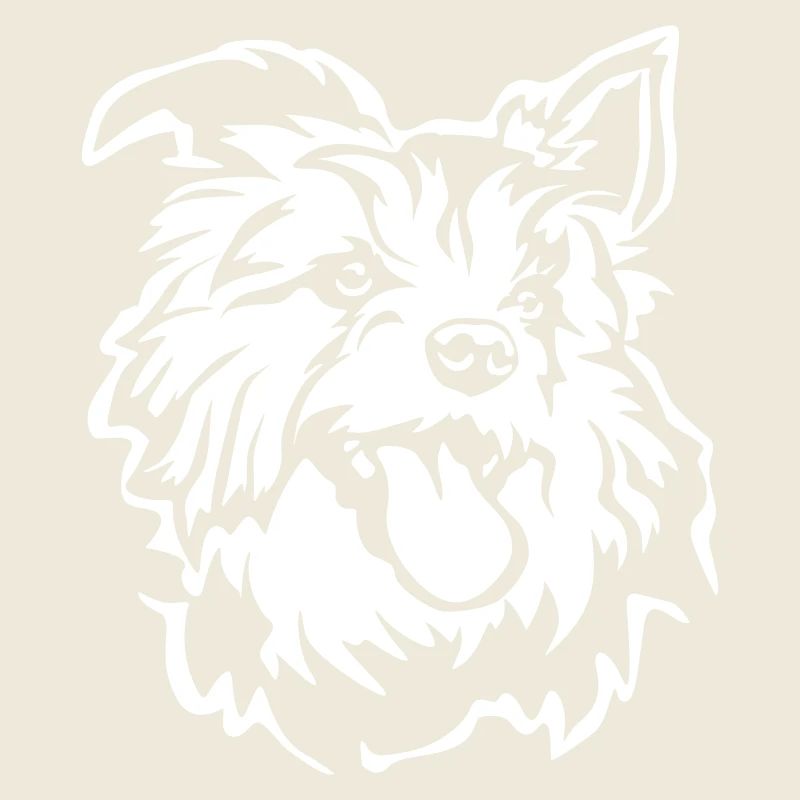 Tête de terrier australien « Black Edition »