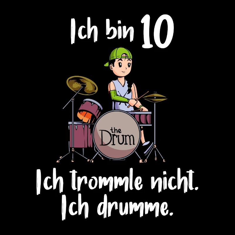 Ich bin 10 - Mädchen Schlagzeuger