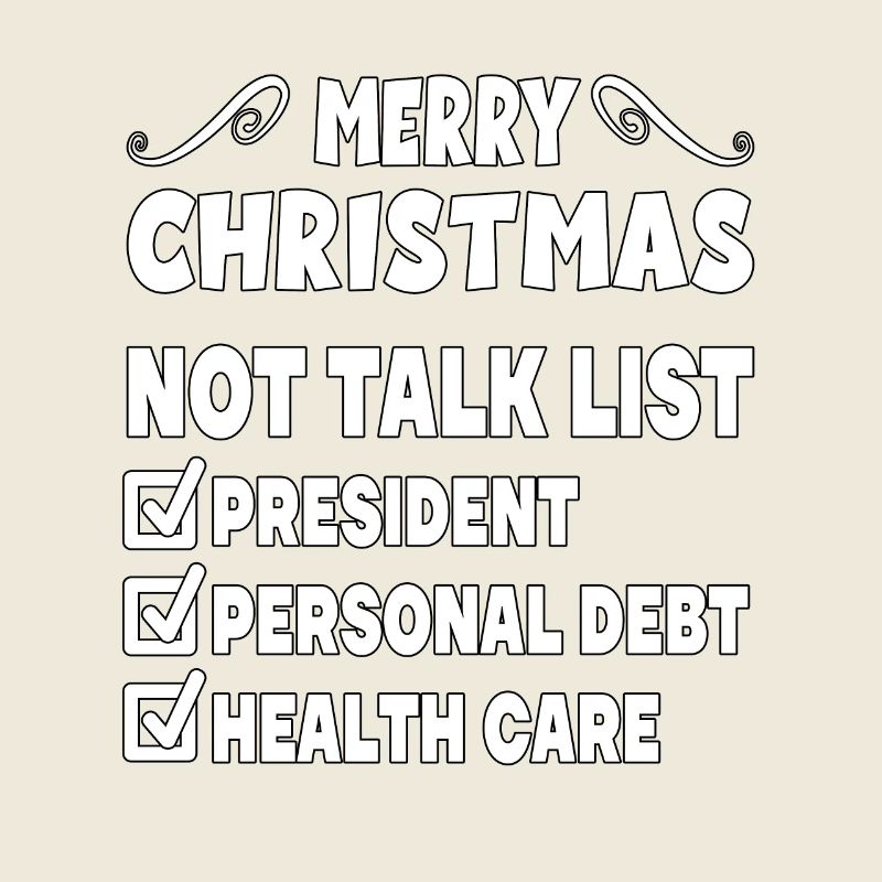 Weihnachten Not Talk List für eine