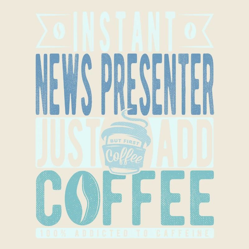 Citation de café de présentateur de nouvelles