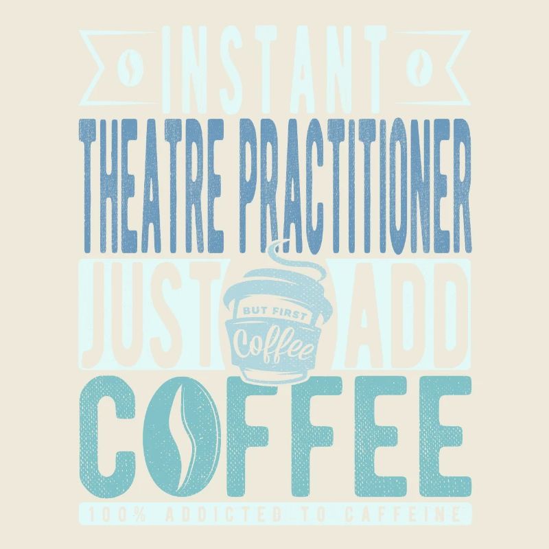 Café de praticien de théâtre disant