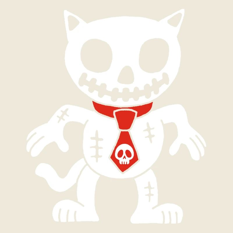 Chat blanc poupée vaudou