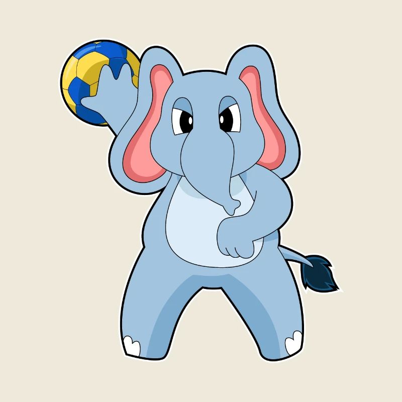 Eléphant Handballeur Handball