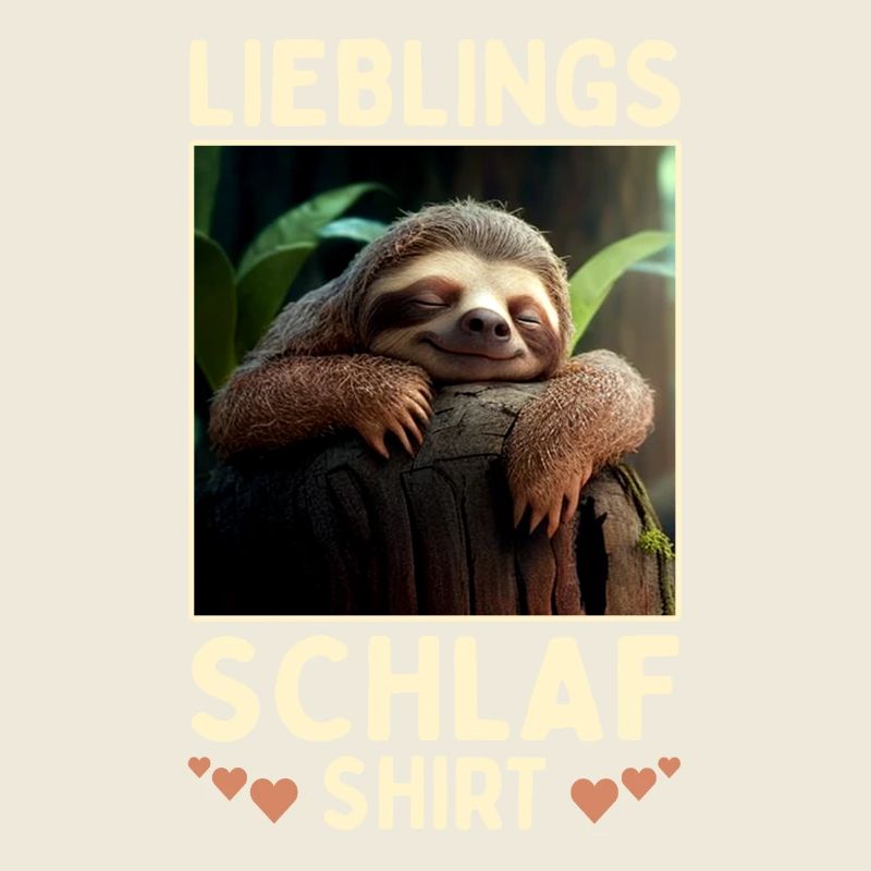 Faultier Lieblings Schlafshirt Müde Pyjama Schlaf