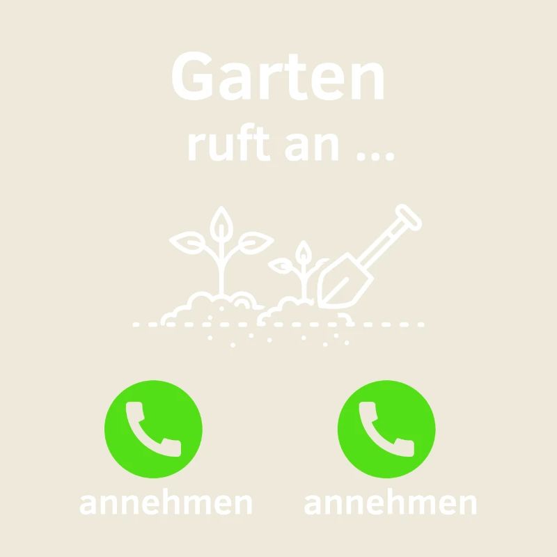 Garten ruft an - annehmen oder annehmen?