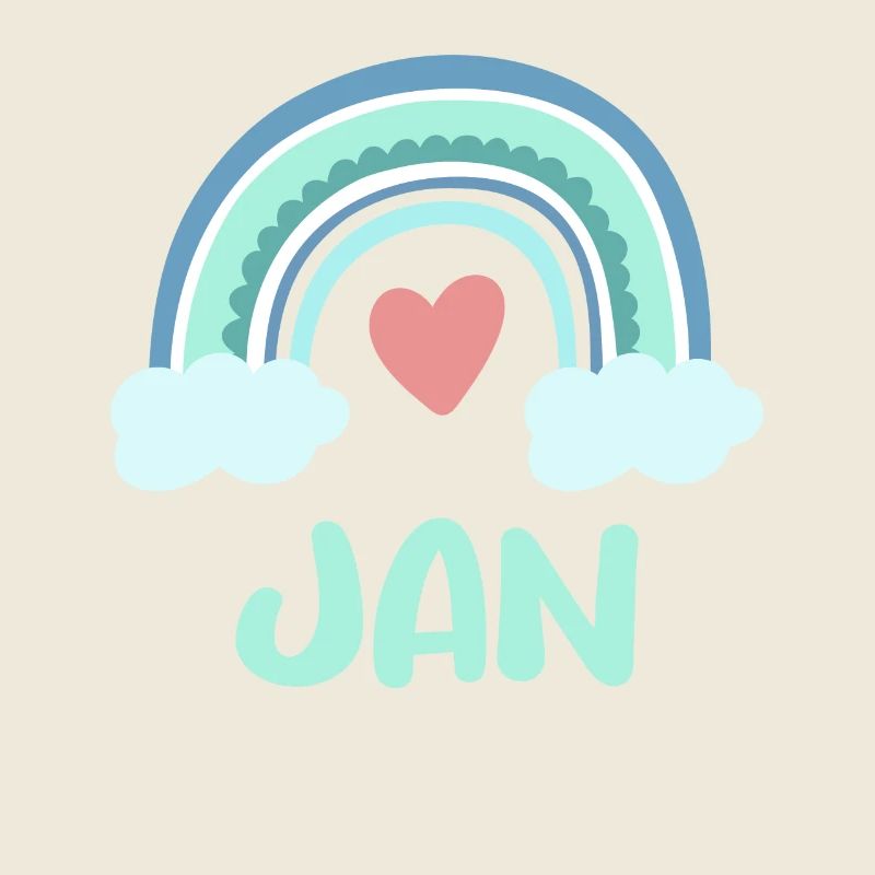 Jan Name Regenbogen Baby