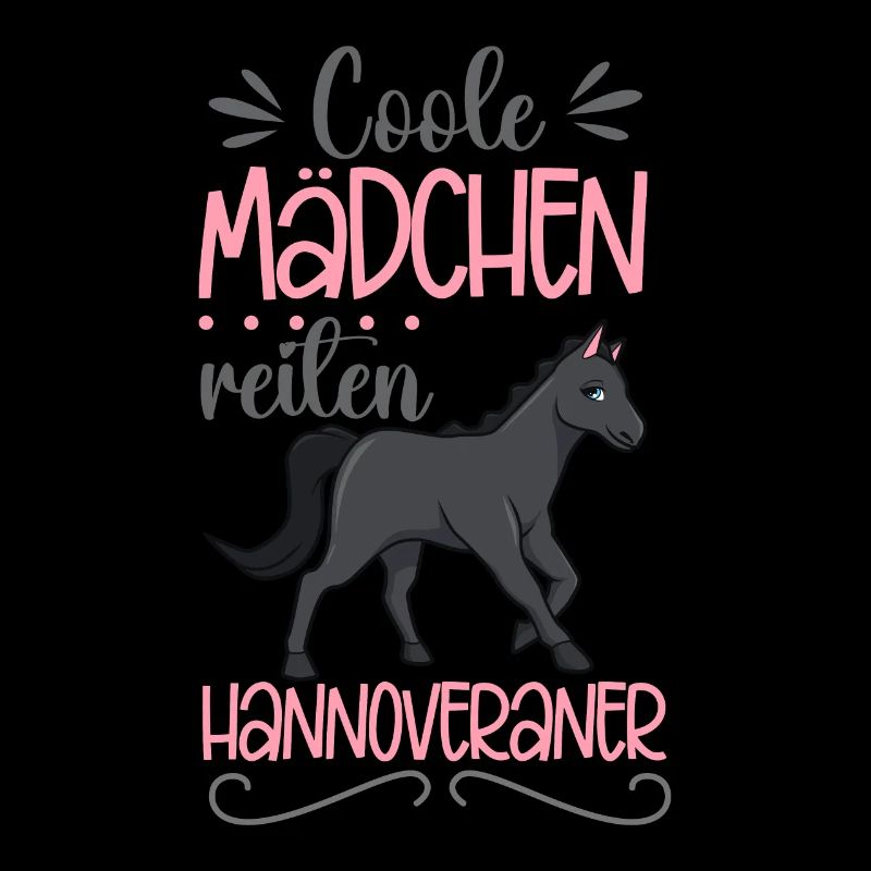 Coole Mädchen reiten Hannoveraner