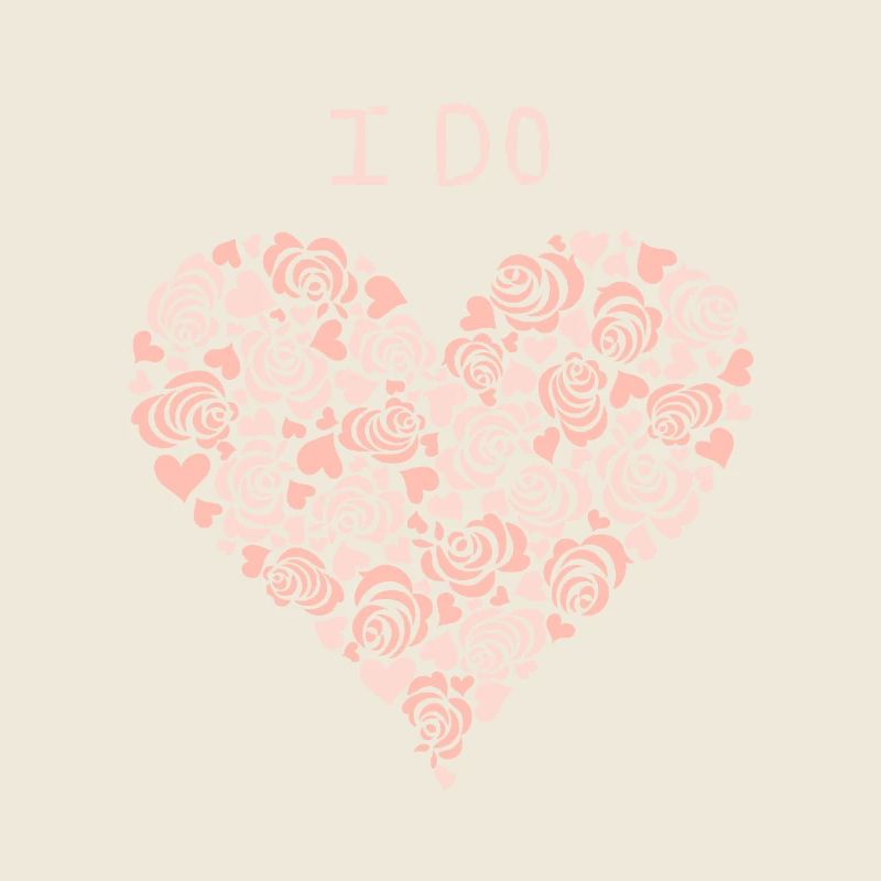 I Do, Herz-Rosen, Wedding, Team Bride, Wedding