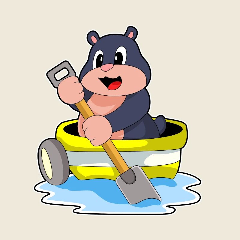 Maulwurf Schaufel Boot