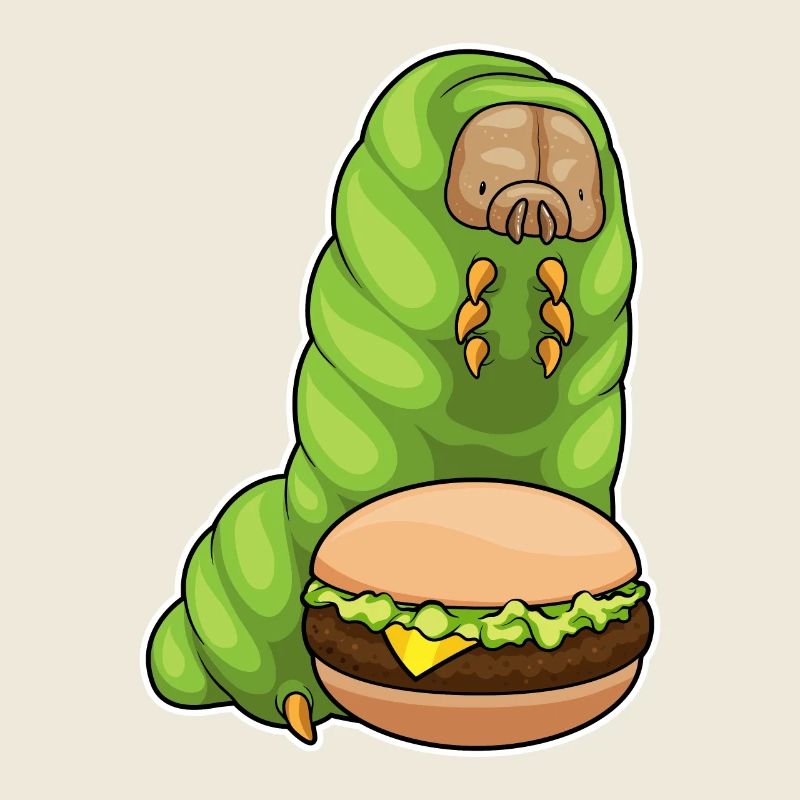 Raupe Cheeseburger