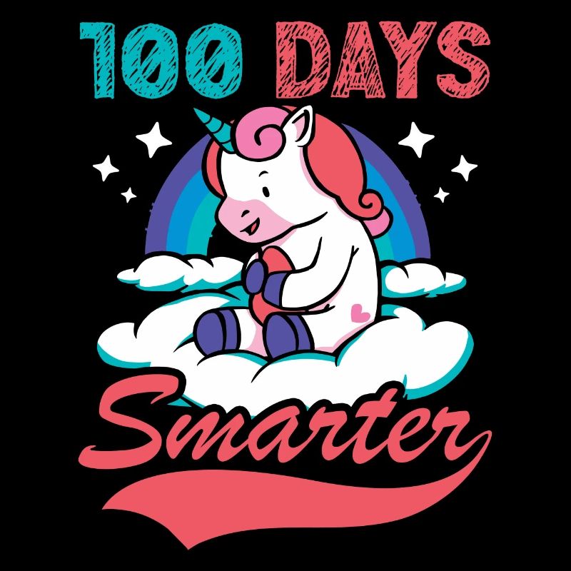 100 Tage Schlauer 100. Tag Schule Fantasy Einhorn