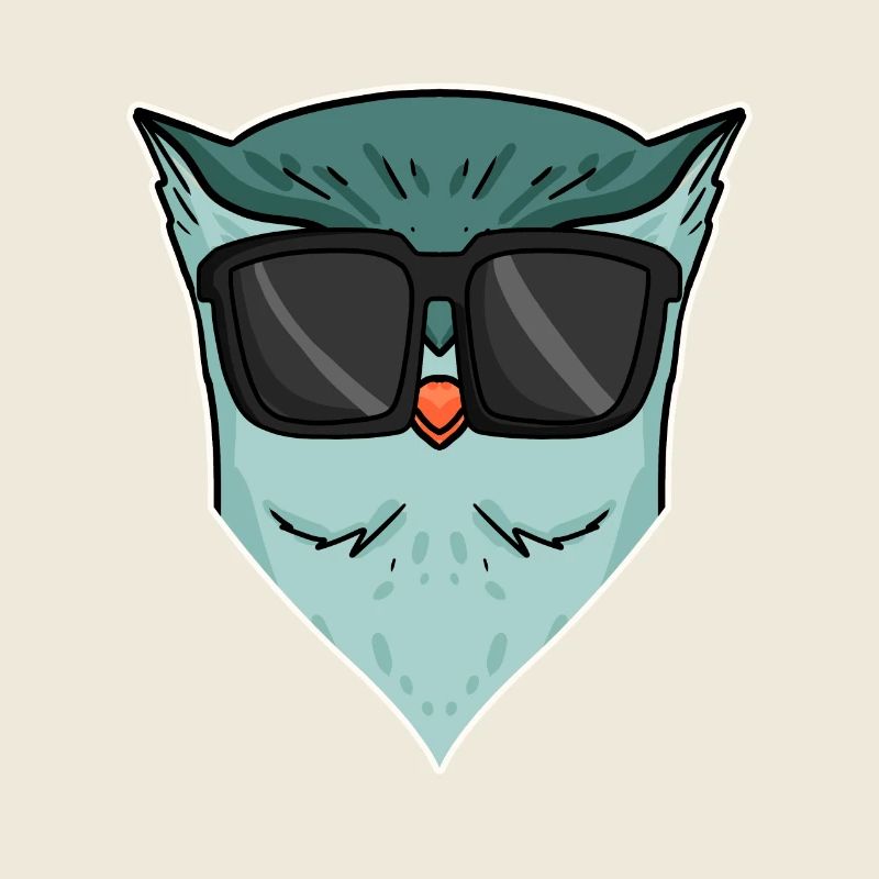 Owl with sunglasses