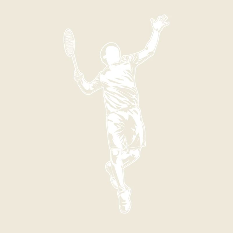Badminton player sketch